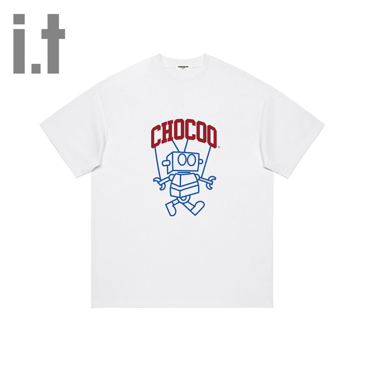i.t CHOCOOLATE卡通机器人短袖全棉T恤男女情侣款