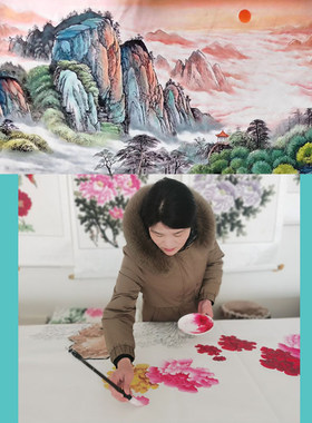 国画私人定制人物风景菩萨佛像