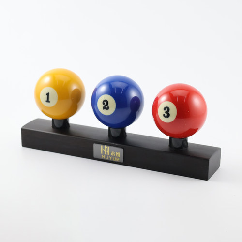 台球展示架 木悦MUYUE黑檀实木架适用于家庭办公室等场所#91