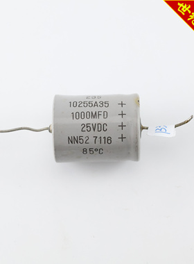 美国23S 10255A35 1000MFD 25VDC NN52 7116 85°C灰皮电解电容