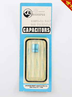 印度原盒CAPACITORS 10MFD-50 VOLTNON POLAR-P.C蓝皮电解电容