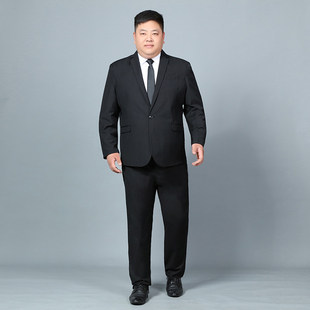 出租加肥加大码男西装商务胖子套装新郎结婚礼服面试职业宽松租赁