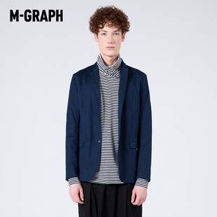 时尚 秋季 休闲两扣式 梭织西服修身 薄外套西装 GRAPH卓卡潮牌男装