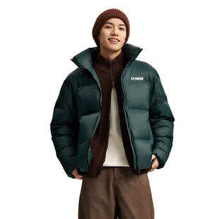 AYMV427 李宁火锅羽绒男女同款 防泼水宽松85%鸭绒短羽绒服