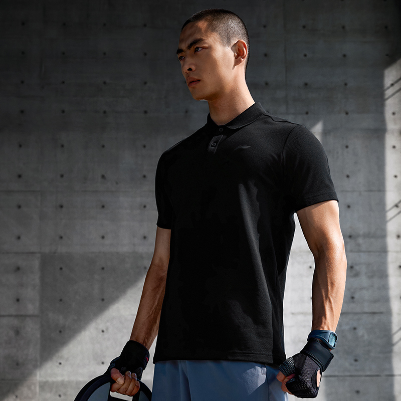 李宁POLO衫男2024夏季新款健身系列短袖T恤舒适透气半袖APLU117