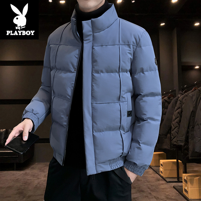 花花公子羽绒服男士外套2025冬季新款棉衣潮牌加厚短款棉袄冬棉服