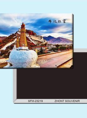 西藏布达拉宫旅游纪念品磁性冰箱贴磁贴贴纸现代简约装饰贴23219