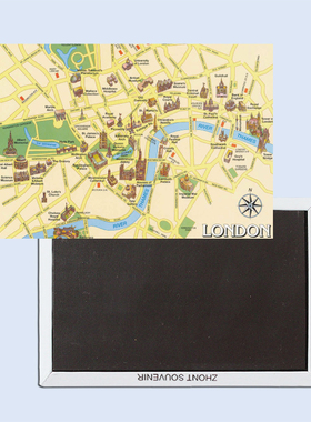 定制 英国伦敦旅游风景区地图 纪念磁贴冰箱贴磁铁20267
