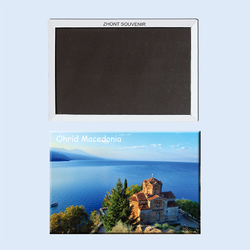 马其顿 奥赫里德 蔚蓝海景 磁性冰箱贴 旅行纪念品 21459