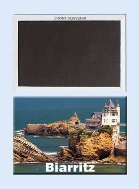 卡通欧洲风光 法国 比亚里茨美景 磁性冰箱贴  磁贴22474个性创意