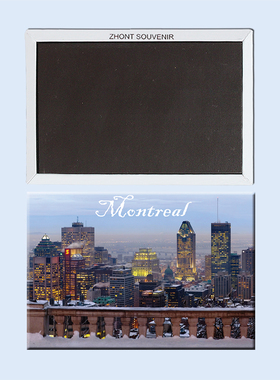 卡通加拿大 蒙特利尔 夜景 磁性冰箱贴  磁贴 磁铁21935个性创意