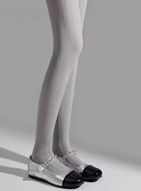 灰色天鹅绒打底裤弹力复古波浪纹连裤袜春秋螺纹咖色裤袜简约百搭