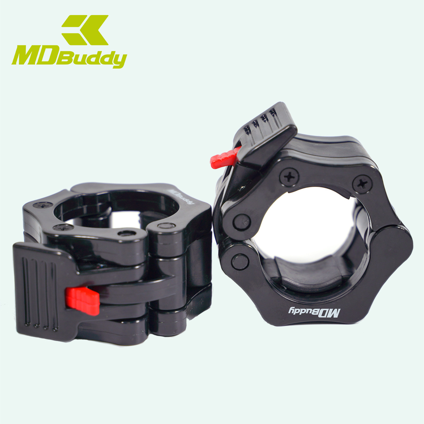MDBuddy杠铃杆快速卡扣50mm标准奥杆尼龙卡头杠铃片固定锁套卡夹