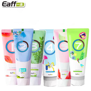 Eaff一夫系列牙膏蜜桃莫吉托西瓜柠檬夏枯草薄荷美白去渍清新口气