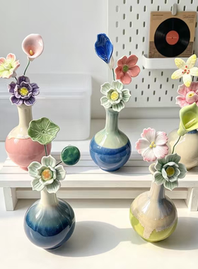 陶瓷迷你花插摆件陶瓷花瓶