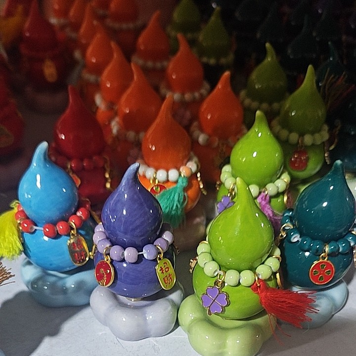 景德镇陶瓷底座葫芦摆件转转葫芦高温陶瓷礼物礼品装饰摆件创意,家居饰品,桌面摆件,淘宝优惠券,粉丝福利购,淘宝优惠卷