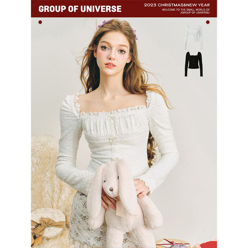 蕾丝打底上衣银河万岁