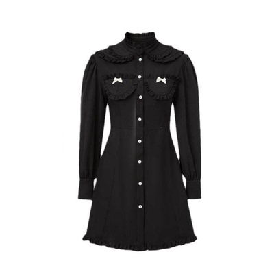 银河万岁Fairytale Shirt童话双层领衬衫裙打揽连衣裙显瘦