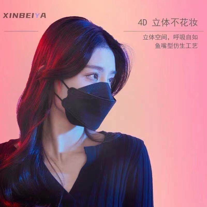 KF94口罩立体鱼嘴柳叶型韩版四层口罩防护男女透气防尘口罩精包装