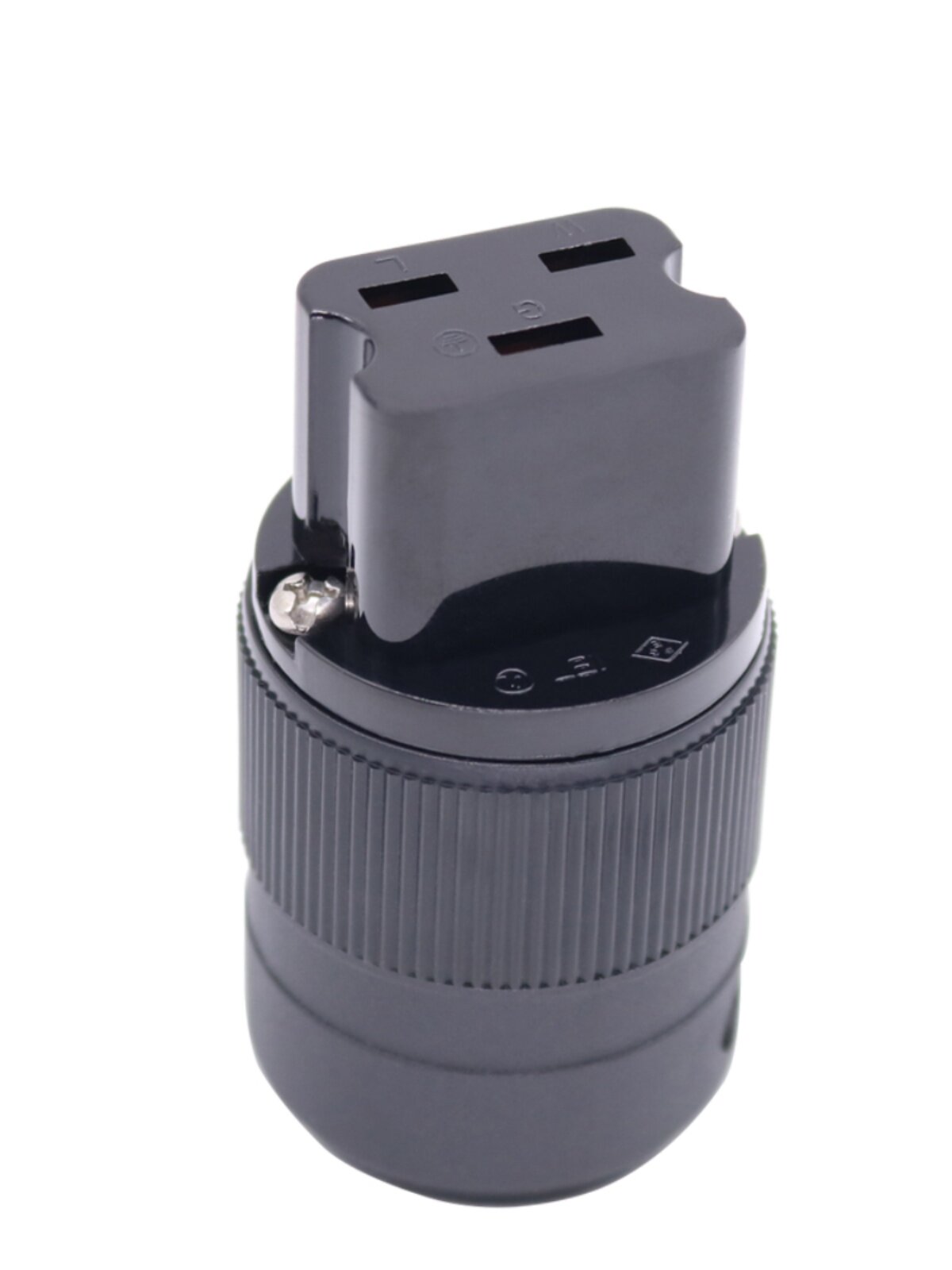 c19发烧音响电源插头16a 250v三横孔品字电源插头hifi电源线尾插