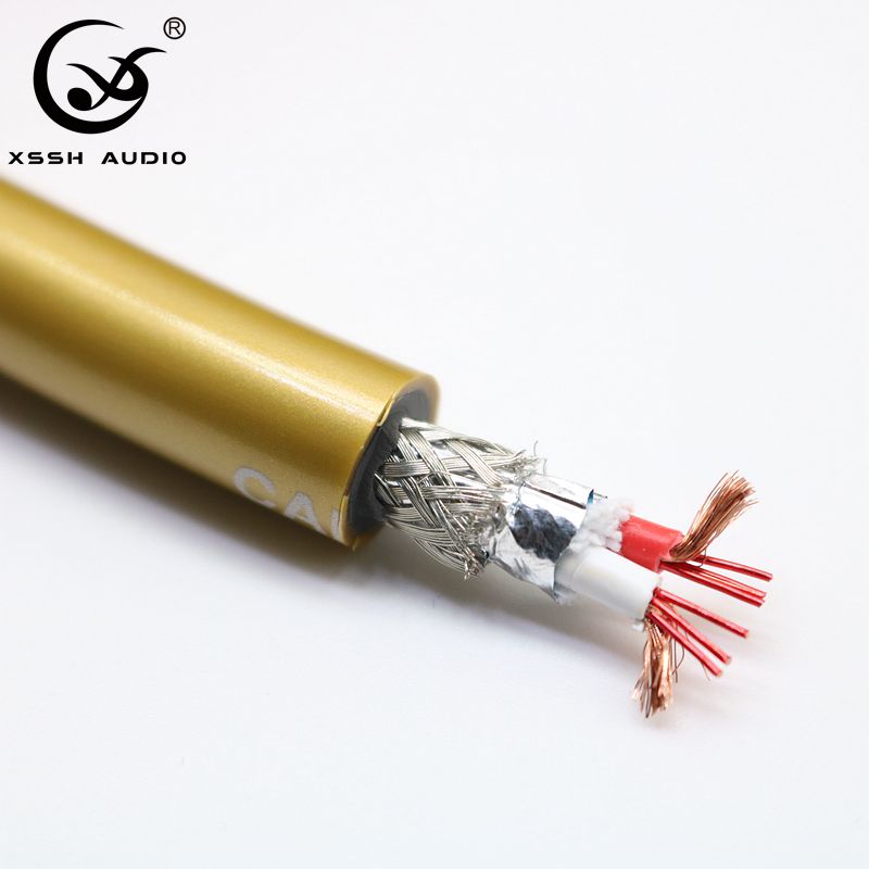 卡达斯镀银音响信号线 2芯屏蔽线 diy平衡线 音频线汽车  散线