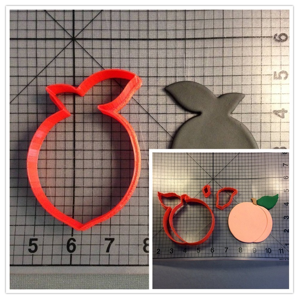 水蜜桃桃子3D打印卡通立体饼干模具烘培工具蛋糕切模花样馒头磨具