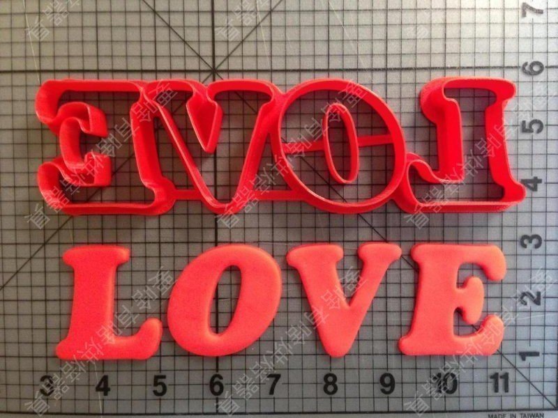 Love3d打印饼干模具 字母立体卡通翻糖蛋糕切模套装 烘焙工具