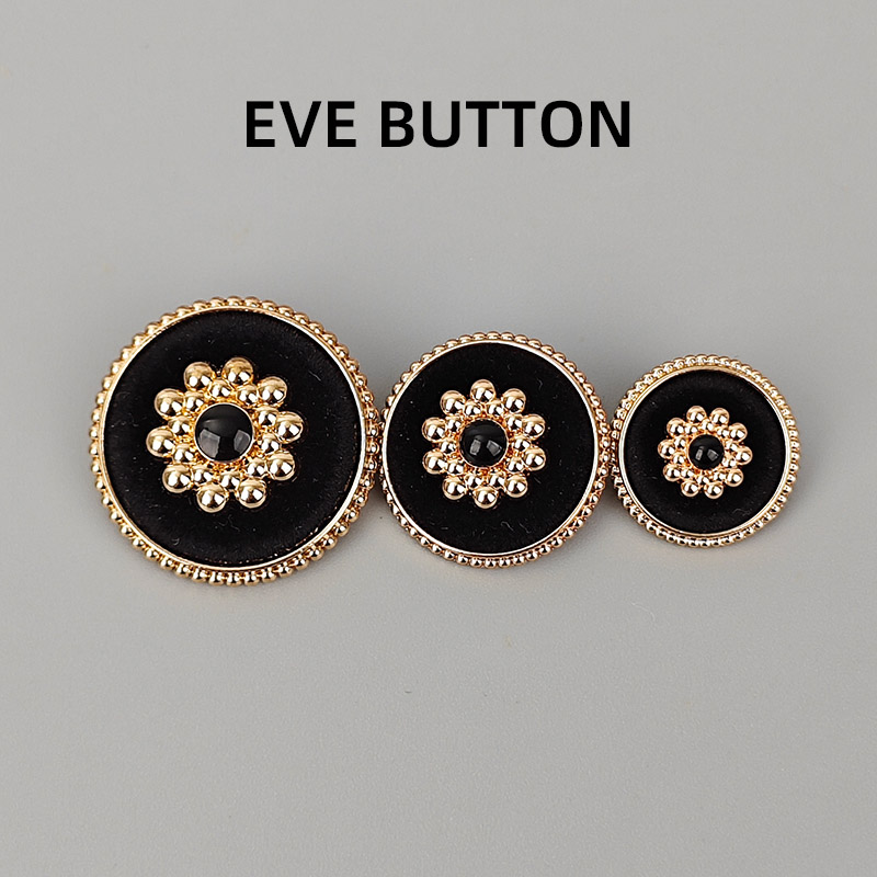 EVE高档金属纽扣 绒毛花形扣子 大衣西服女装扣子毛衣暗扣钮扣