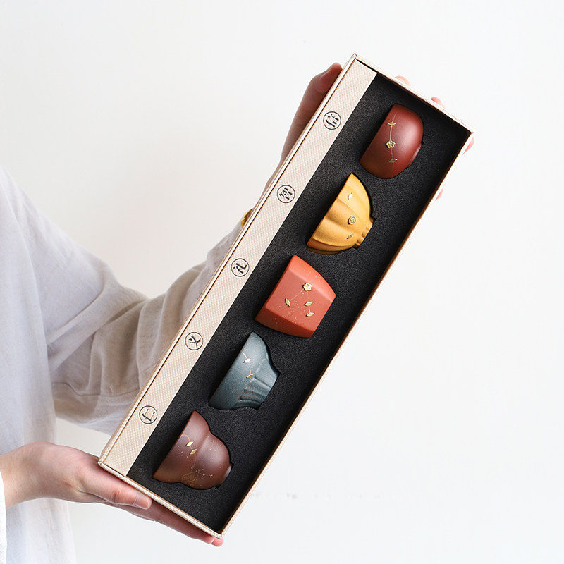 紫砂锔钉主人杯茶杯子套装礼盒装送礼长辈领导老师商务伴手礼茶具