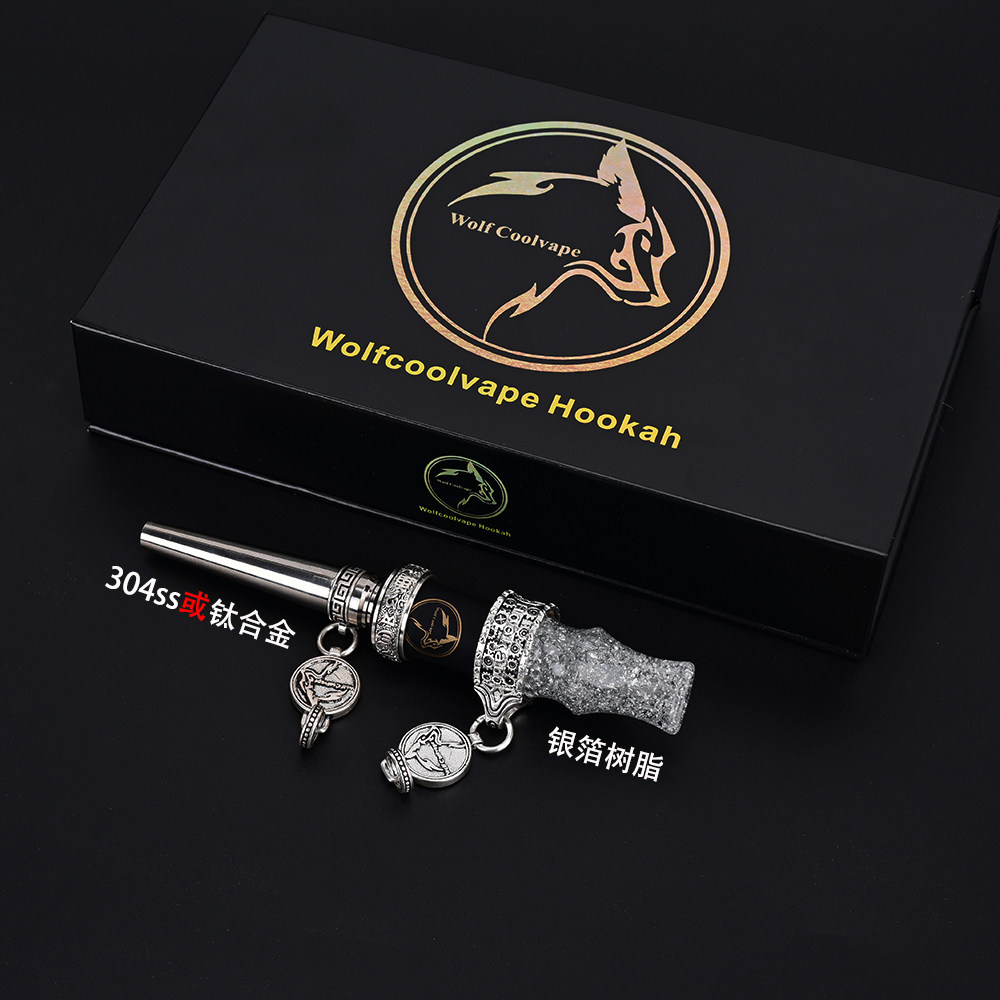 Hookah Tip 可拆式双用款水烟嘴 304ss钛合金树脂吸嘴 水烟壶配件