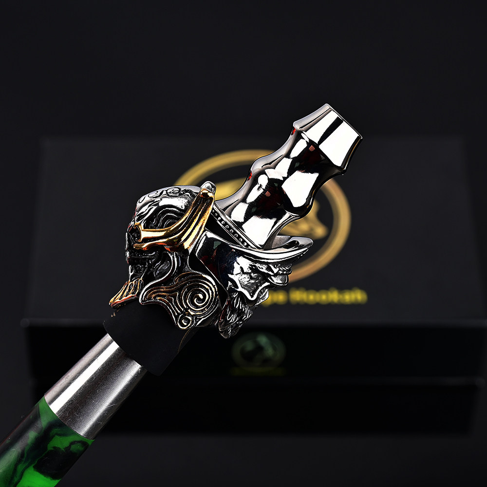 wolfcoolvape朋克风水烟嘴钛合金吸嘴阿尔法赫烟嘴吸嘴配石珠链