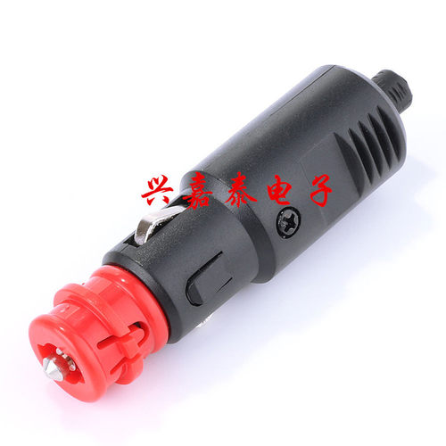 免焊接大功率车载吸尘器充气泵点烟器插头12V24V欧式点烟器公头