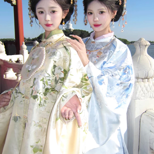 原创汉服【大明贵女】明制对襟衫织金华丽马面裙春秋仙气套装新款
