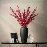 Высококачественная симуляция красная фасоль красная вишня зимняя зеленая фрукты поддельные цветочные украшения украшения