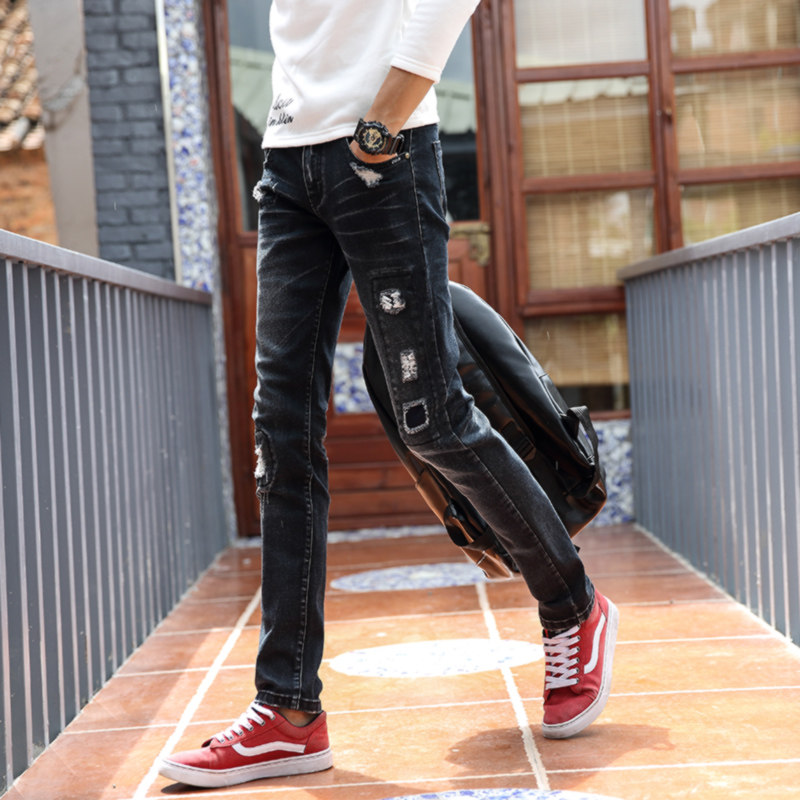 Jeans pour adolescent pieds Slim pour automne - Ref 1463721 Image 1