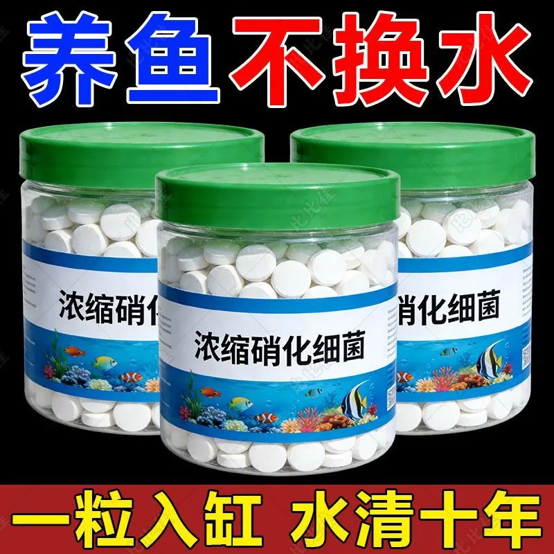 浓缩硝化细菌片鱼缸净水剂养鱼不换水水清净化水质水族箱消化细菌