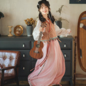 灯笼裤 花朝记｜阿尔泰之歌｜唐制汉服元 素唐背子圆领衫 吊带日常风