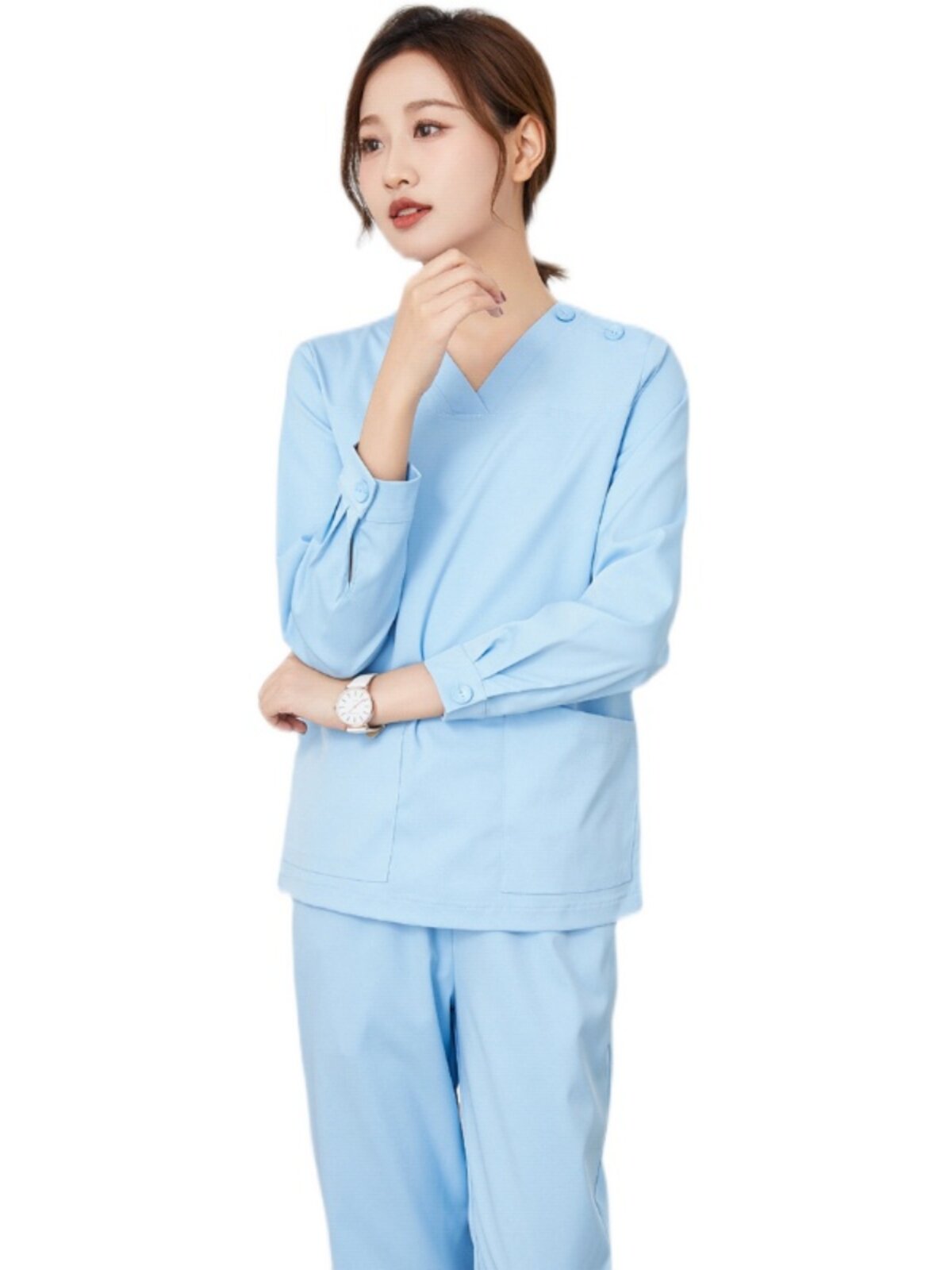 HAND WASHING CLOTHES FEMALE LONG SLEEVE DOCTOR OPERATING ROOM NURSE UNIFORM BRUSH HAND CLOTHES BEAUTY SALON ORAL DENTAL OVERALLS SUIT WOMEN