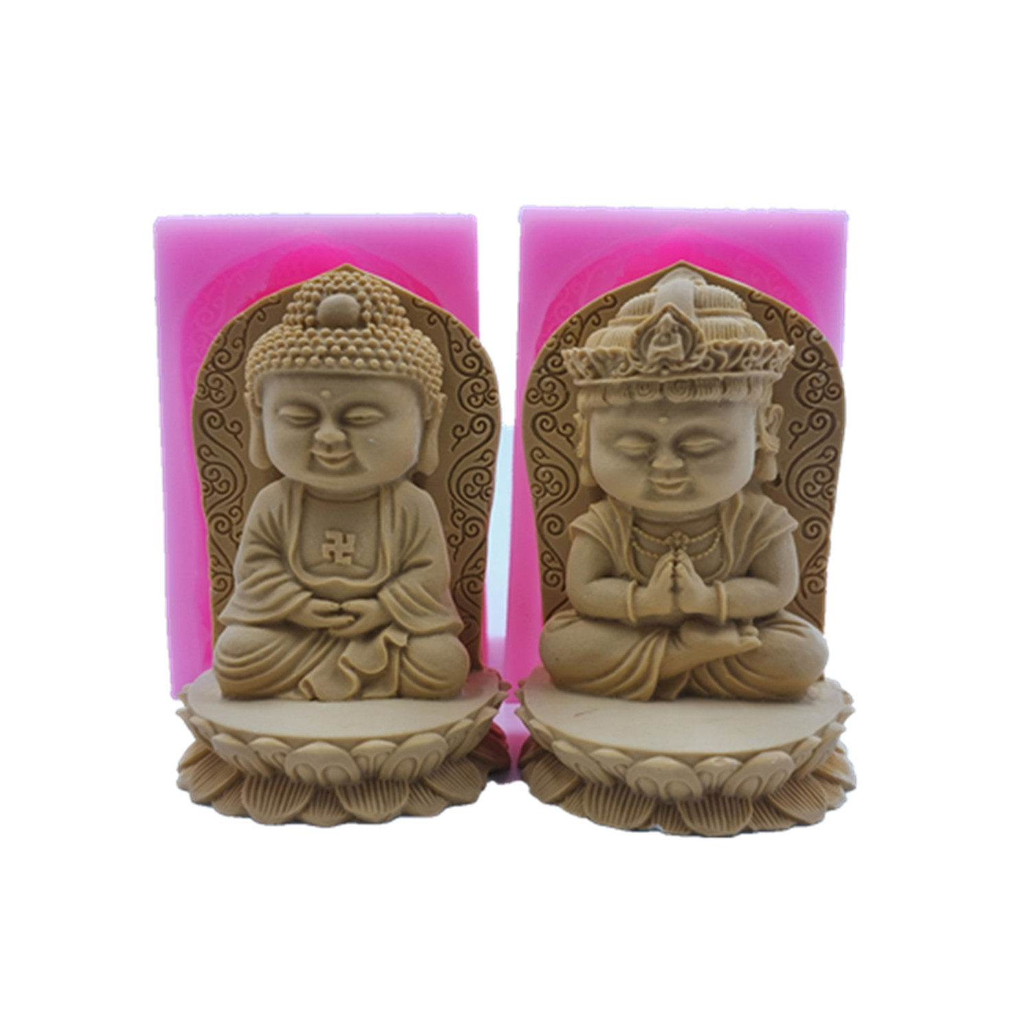 如来地藏佛像摆件3d立体diy蜡烛树脂滴胶工艺品香薰石膏 硅胶模具