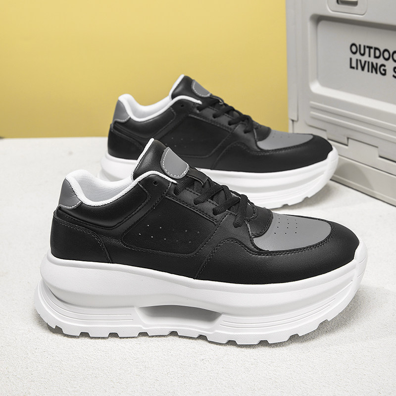 鞋子女小个子显高2026新款春季今年流行爆款小众增高厚底老爹鞋男