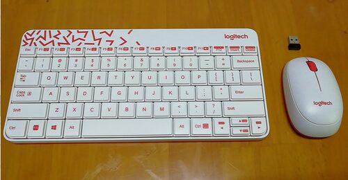 罗技正品台式电脑白色无线鼠标