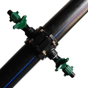 分水鞍座四通增接口哈夫节PE PVC PPR主管通用接16滴灌带接头开关