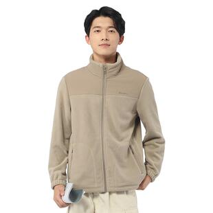 悍途抓绒服男户外休闲秋冬保暖立领简约舒适抓绒衣外套37W640A