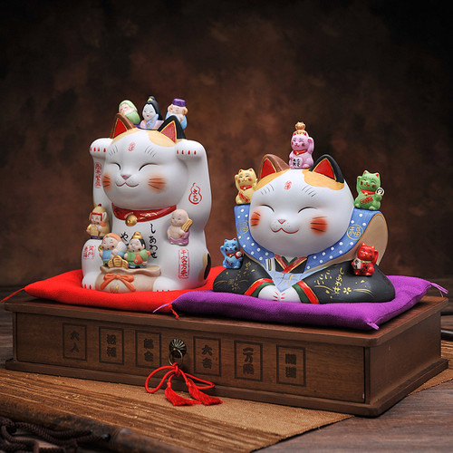 日本猫舍道乐堂本铺五福招财猫