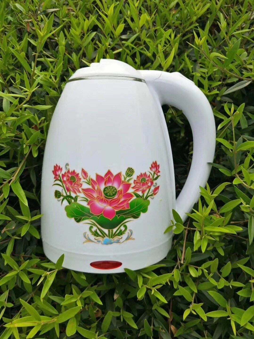 中华托玛琳养生壶小霸王电热烧水壶荷花变色家用自动断电美观电