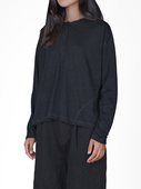 洵山小众高级感黑色oversize长袖 宽松套头连帽卫衣女ins上衣薄春