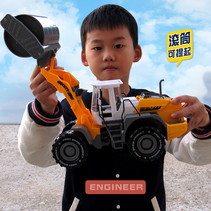 仿真工程车儿童玩具大号推土挖土