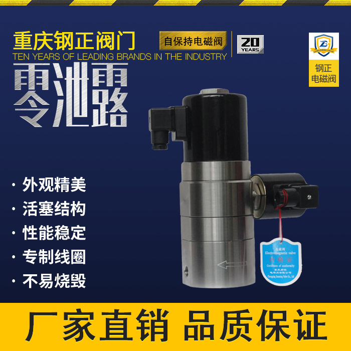 厂家直销 自保持式 双稳态电磁阀 水气油通用 DC24V/DC12V 可防爆