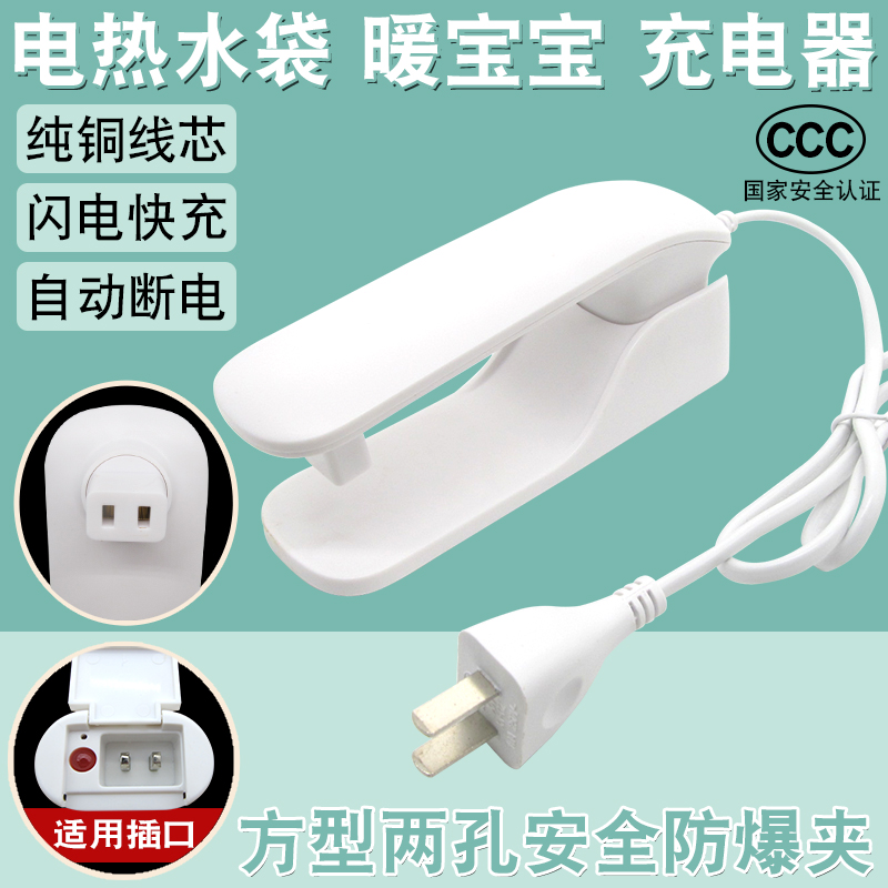 通用电热水袋两孔充电器