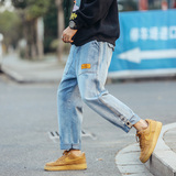 牛仔裤阔腿老爹长裤宽松休闲直筒韩版日系男裤NK035/P45，男装牛仔裤，星座410-6（原星座1304-1）